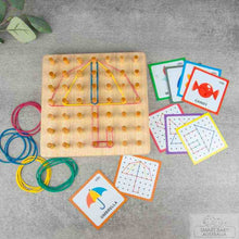 Load image into Gallery viewer, Geoboard with Rubber Bands