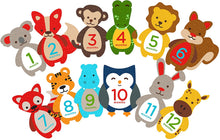 Load image into Gallery viewer, Animals Baby Milestone Felt Sticker Card Set