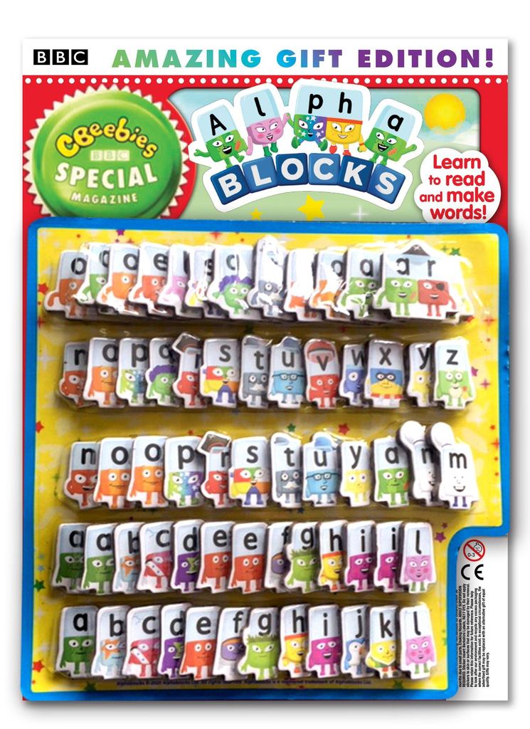 Alphablocks magazine with tiles