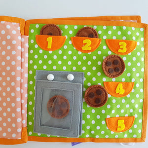 Handmade Quiet Book L Size (5 pages)