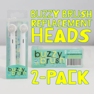 Jack N' Jill Buzzy Brush - 2 Replacement Heads for Electric Toothbrush