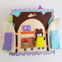 Load image into Gallery viewer, Handmade Quiet Book/ Busy Book - Bear House