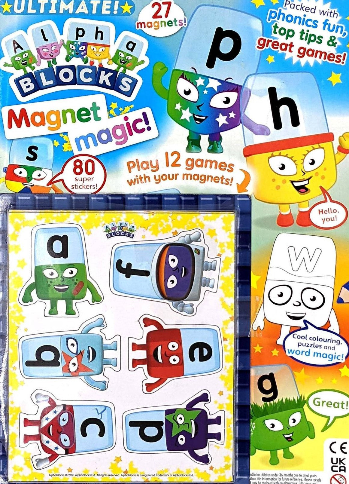 Alphablocks magnet set and magazine