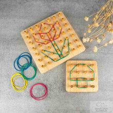 Load image into Gallery viewer, Geoboard with Rubber Bands
