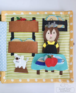 Busy Book / Quiet Book /Travel Toy - Animal Doll House