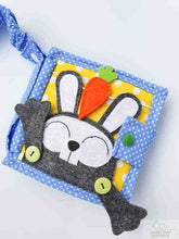 Load image into Gallery viewer, Handmade Mini Quiet Baby Book/ Pram Toy - Rabbit