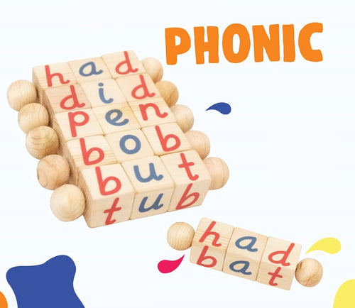 Phonics wooden toy blocks