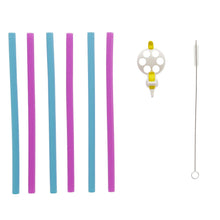 Load image into Gallery viewer, Silicone Straw Set - Joie Unicorn