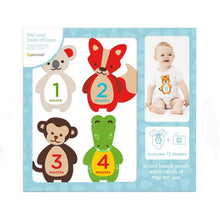 Load image into Gallery viewer, Animals Baby Milestone Felt Sticker Card Set
